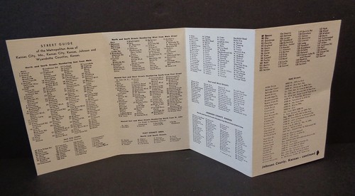 KCK 1970/'S WYANDOTTE JOHNSON CO TOO KANSAS CITY MO POLICE DEPT STREET GUIDE