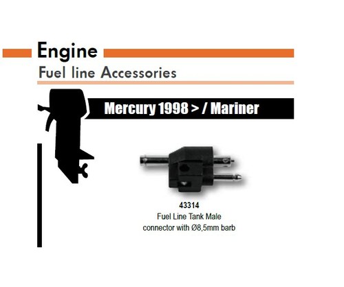 Tank Verbinder Schlauch ENGINE MOTOR MERCURY MARINER FEMALE MALE FUEL Anschluss