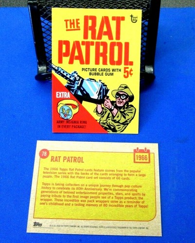 2018 TOPPS 80TH ANNIVERSARY WRAPPER ART CARDS NO.78 RAT PATROL 1966