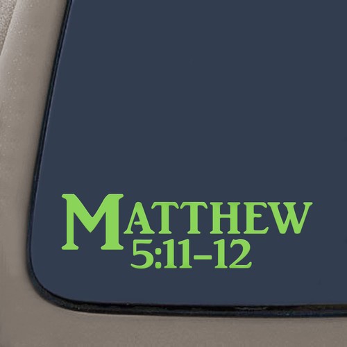 Matthew 5:11-12 Bible Verse Decal Sticker7.5-Inches By 2.2-Inches