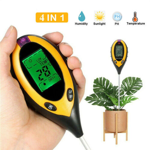 4 IN 1 Soil PH Water Tester Moisture Light Test Meter Analyzer Garden Plant