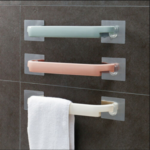 Towel Rail Rack Holder Wall Mounted Bathroom Self Adhesive Hanging Hanger