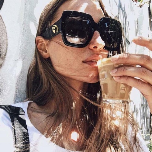 New Sunglasses Women Square Oversized