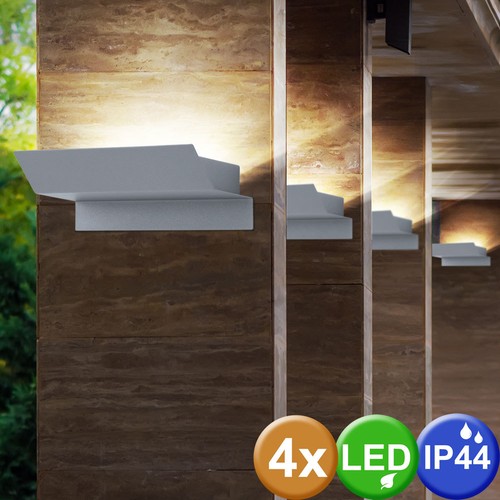 4er Set DEL extérieur mur façades Lampes terrain éclairage Balcon Luminaires