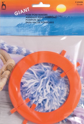Pony pom pom makers solid or split ring 2 pair per pack 2 sizes
