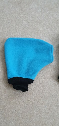 Blue Fleece Pogies with elasticated wrist bands for Rowing Sweep and Scull