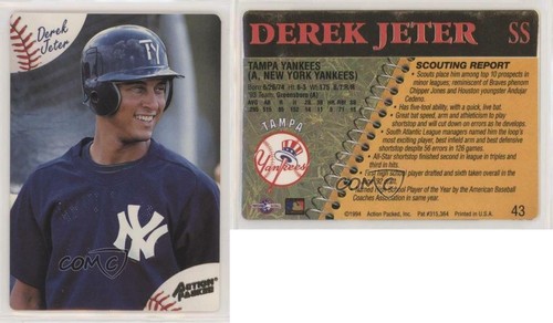 1994 Action Packed Minors #43 Derek Jeter Tampa Yankees Baseball Card