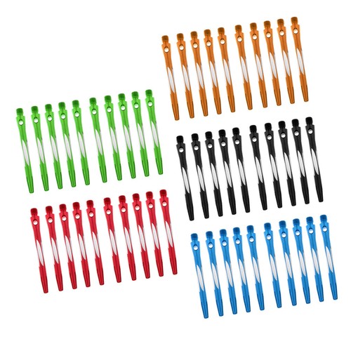 50x Mixed Color Darts Shafts Alloy Dart Sharts 50mm Dart Stems Throwing Toy