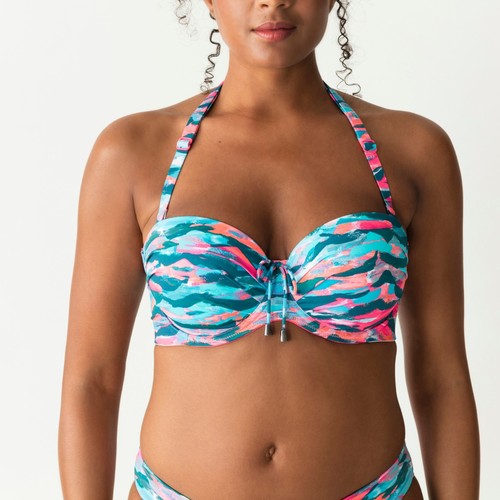 Prima DONNA SWIM NEW WAVE Bikini Trägerlos con lo sfondo Clash Turchese 4005217