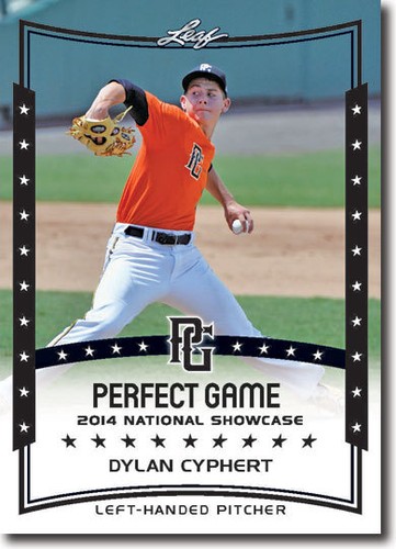 12 DYLAN CYPHERT 2014 Leaf *PERFECT GAME* Baseball Rookie RC LOT