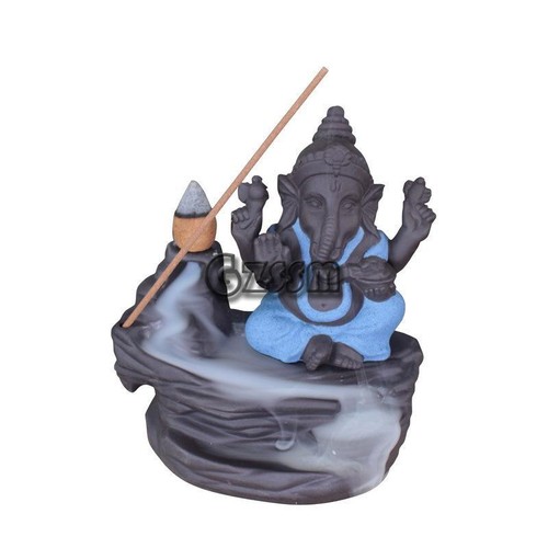 100x108mm Indian Elephant Backflow Incense Burner Cone Sticks Holder Home Decor