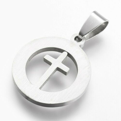 Cross Pendant Stainless Steel With Stainless Steel Chain