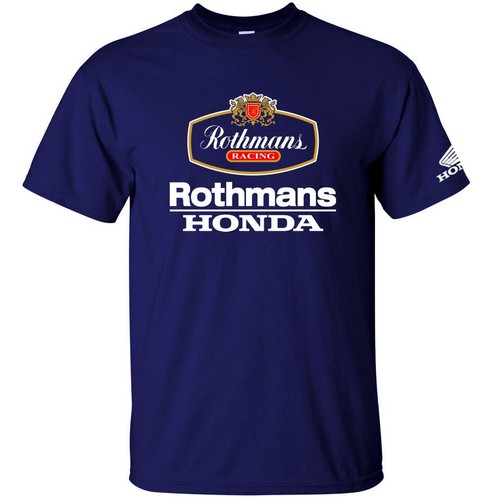 Rothmans Honda Motor Bike Le MANS Inspired T SHIRT L Deep Navy