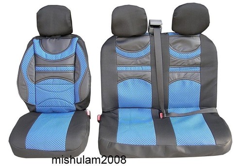 2+1 Blau Premium Gepolsterte Sitzbezüge Schonbezüge für VW TRANSPORTER T5 LT