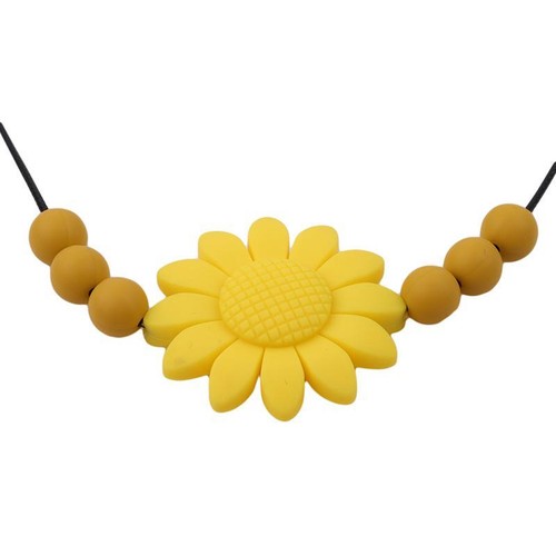 Baby Teething Necklace Silicone Beads Kiss Baby Rose Neckless Jewelry Y