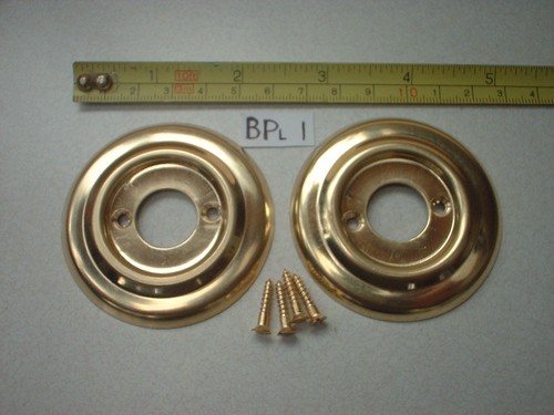 ROSES RIM LOCK BPL 1 2 x 60 mm DIA ANTIQUE STYLE BRASS DOOR KNOB BACK PLATE