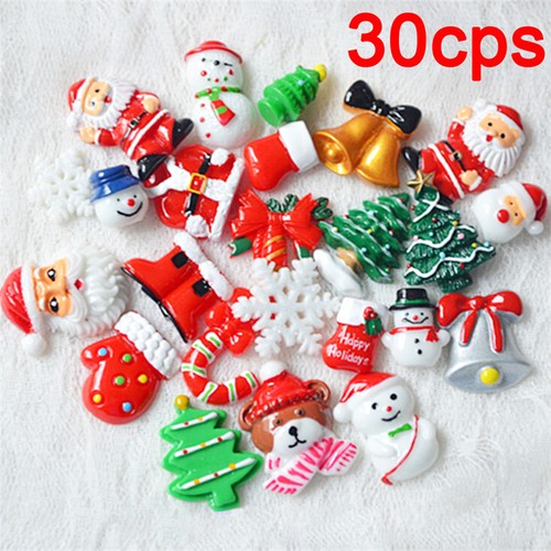 30pcs//set Resin jewelry accessory For DIY Craft Santa Claus Christmas Xmas DSUK