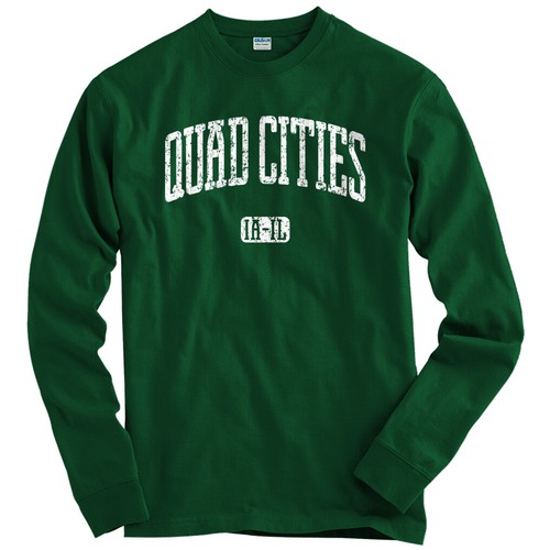 Quad Cities Long Sleeve T-shirt LS Youth Iowa Illinois Davenport Moline Men