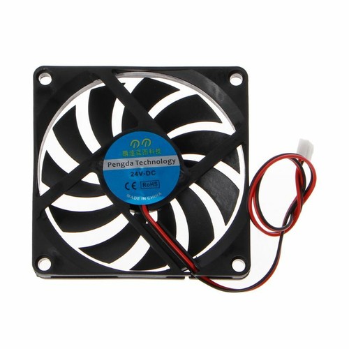 2-Pin 80x80x10mm 24V PC Computer CPU System Heatsink Brushless Cooling Fan 8010