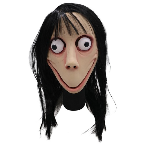 Game Momo Massacre Halloween Cosplay Scary Latex Full face Mask Carnaval Helmet