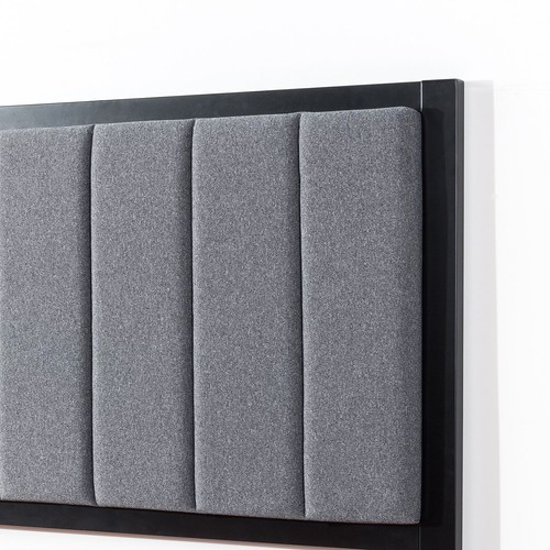 Grey Upholstered Headboard Queen Modern for Bed Frame Mounted Bedroom Furniture