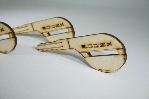 Set of 4 Laser-Engraved Ornaments for Nissan 300zx Z32 enthusiasts