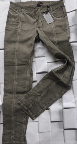 NEU 41-44 Khaki Oil Wash Heine Jeans Hose Damen Stoffhose Gr 473