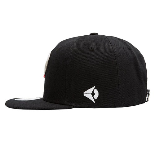 WuKe Embroidery Snapback Black Skull I8H7 Baseball Hat Flat Brim Hip Hop Caps