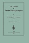 Zur Theorie Der Zentrifugalpumpen by Egon R Von Grunebaum (Paperback / softback, 1905)