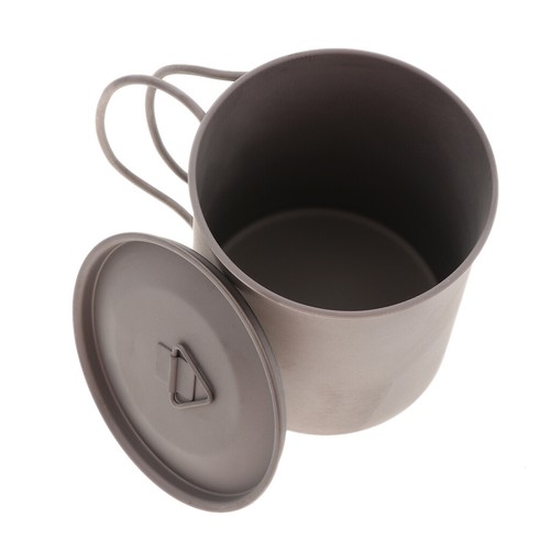New Titanium Outdoor Camping Cup Pot Bowl Travel Coffee Mug 400ml