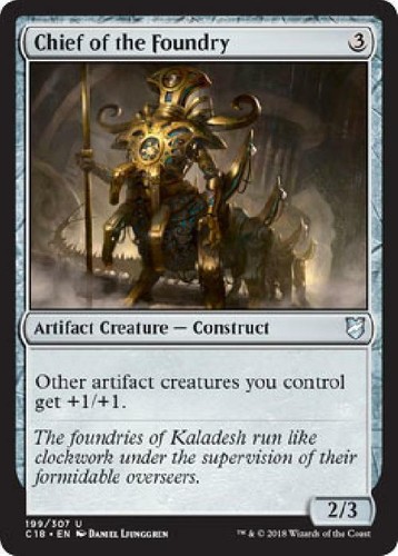 8x Chief of the Foundry 199//307 Near Mint MTG Commander 2018 C18