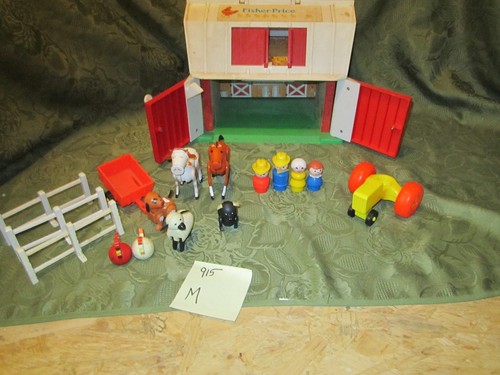 Fisher Price Little People Play Family Farm Barn 915 M Tractor Cow Horse Fence Fisher Price Little People Play Family Farm Barn 915 M Tractor Cow Horse Fence