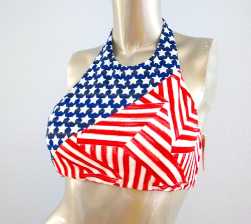 Nwt Victorias Secret Stars /& Stripes Americana High Neck Halter Bikini Top M