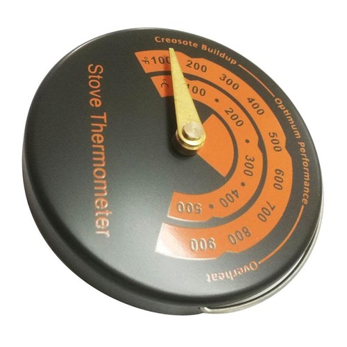 Stove Flue Thermomètre Jauge rapide Lecture en alliage d/'aluminium pour Bois Log brûleurs