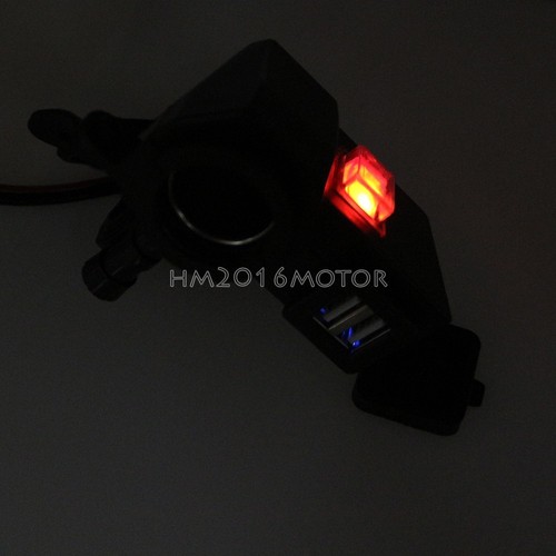 Dual USB Charger Socket For Yamaha V-Star 650 950 1100 1300 Classic Stryker