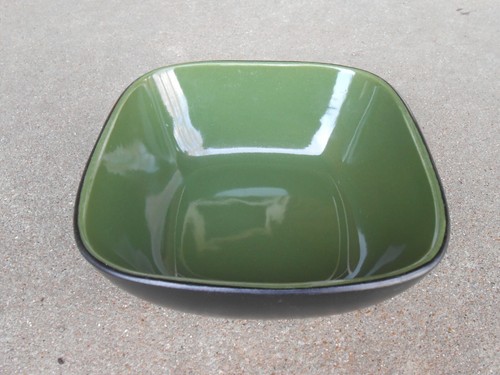 Corelle Square Stoneware Hearthstone GREEN SOUP BOWL 6.5/" x 2 5//8/" Corning