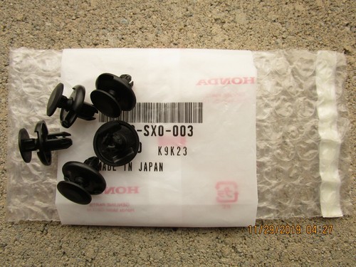 06-11 HONDA CIVIC FRONT FENDER SPLASH SHIELD LINER RETAINER CLIP QTY = 5 NEW