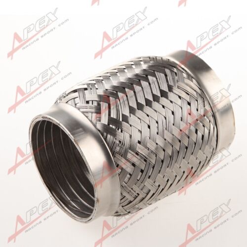 3/" Exhaust Flex Pipe 4/" Length Stainless Steel Coupling Interlock