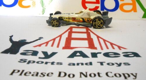 2007 Hot Wheels Mystery Car F-Racer {White With Gold Rims} Race Car LOOSE!!!