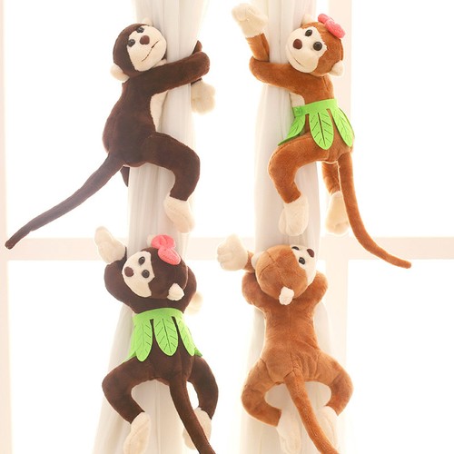 1Paar Affe Raffhalter Schlaufe Raff Halter Vorhang Schnalle--Haken