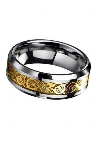 Drachenschuppe Drachen Muster schraeg Kanten keltisch Ringe Schmuck Hochze QP 5X