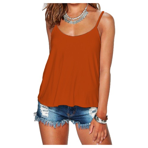 Kssv Enfants Filles Plain stretch à bretelles Petit Swing Débardeur Caraco Tank T-shirt Top