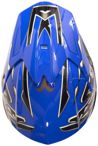 Youth Kids Chest Protector PeeWee 50-75 lbs Combo Blue Helmet Gloves Motocross