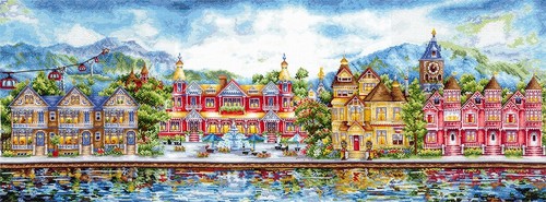 Counted Cross Stitch Kit MAKE YOUR OWN HANDS B-30 /"Victorian Promenade/"