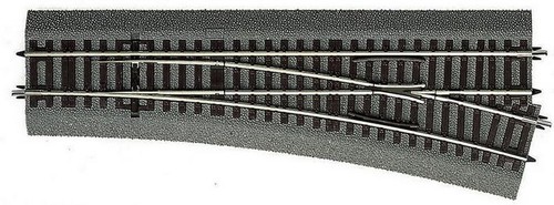ROCO Line mit Bettung 42539 Weiche rechts 230mm Handweiche Herzstück ohne Polari