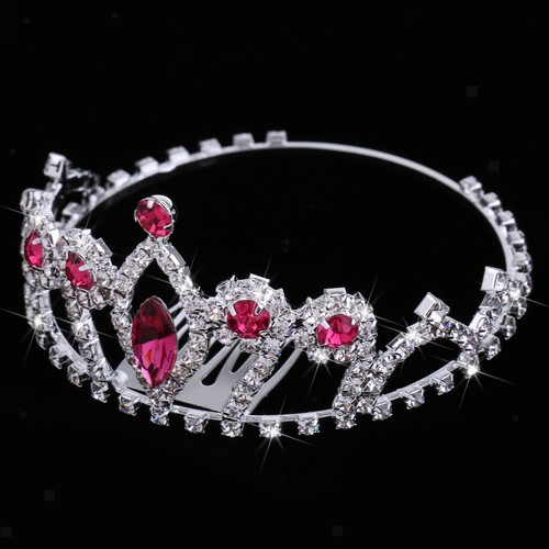 Mini Crown Tiara Headpiece Wedding Party Bridal Crystal Rhinestones Headband