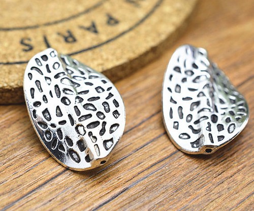 10pcs Argent Antique Spacer Bead Charm Pendentifs 12 mm À faire soi-même Artisanat Findings