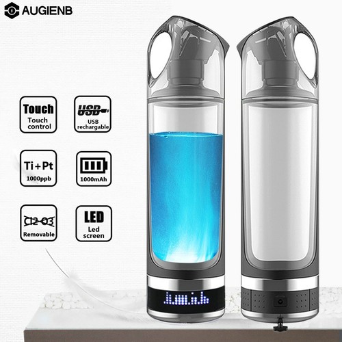 Botella agua rica en hidrógeno antienvejecimiento saludable 500ML pantalla LED