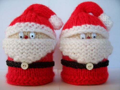 KNITTING PATTERN NEW * KNITTED FATHER CHRISTMAS EGG COSY