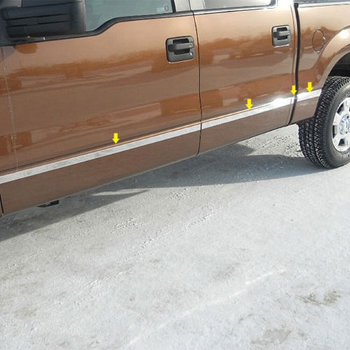 12p LuxuryFX Chrome 1 1//2/' Molding Insert w//Flares for 2009-2014 Ford F150 6.5/'